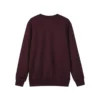 Sweat-shirt ample unie en maille « Bordeaux noir »