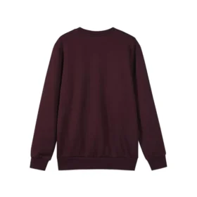 Sweat-shirt ample unie en maille « Bordeaux noir »