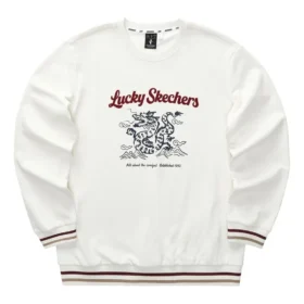 Sweat-shirt à capuche CNY Series Dragon Graphic « Blanc Noir Rouge »