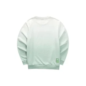 Sweat-shirt à col rond avec lettres dégradées « Vert Blanc »
