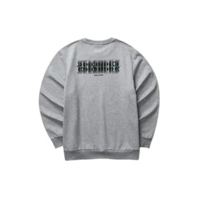 Sweat-shirt à col rond Colorful Casual Series Graphic « Gris Noir »