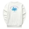 Sweat-shirt à col rond de la série Casual Colorful « White Green »