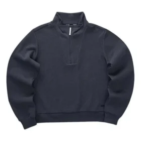 Sweat-shirt à col rond en maille ample sport-casual « Noir »