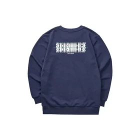 Sweat-shirt à col rond et imprimé de la série Casual Colorful « Navy White »