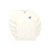 Sweat-shirt décontracté à col rond en maille imprimé de lettres « White »
