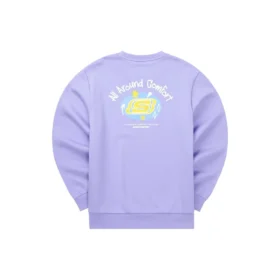 Sweat-shirt de marque de la série Casual colorée « Violet Jaune »