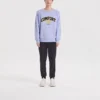 Sweat-shirt de marque de la série Casual colorée « Violet Jaune »