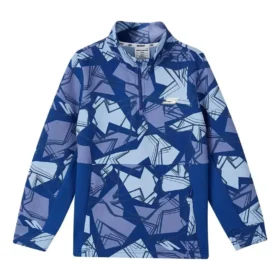 Sweat-shirt à demi-zip imprimé intégral de la série Sports Leisure « Blue »