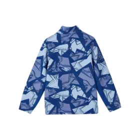 Sweat-shirt à demi-zip imprimé intégral de la série Sports Leisure « Blue »