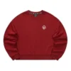 Sweat-shirt uni ample à col rond « Burgundy »
