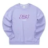 Sweat-shirt unisexe à col rond et lettres de la série Casual « Purple »