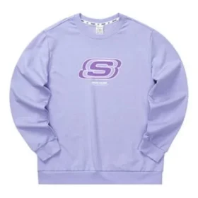 Sweat-shirt unisexe à col rond et lettres de la série Casual « Purple »