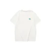 T-shirt décontracté imprimé de lettres « Blanc Bleu »