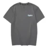 T-shirt décontracté imprimé de lettres « Gris-bleu »