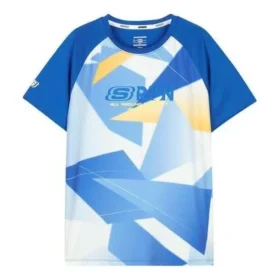 T-shirt de course imprimé « Bleu Blanc »