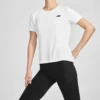 T-shirt de course à manches courtes en tricot, blanc