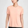 T-shirt de course à manches courtes en tricot rouge