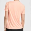 T-shirt de course à manches courtes en tricot rouge