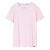 T-shirt de sport à col rond et manches courtes, rose
