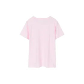 T-shirt de sport à col rond et manches courtes, rose