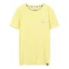 T-shirt de sport décontracté à manches courtes et imprimé ample, jaune