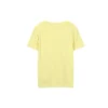 T-shirt de sport décontracté à manches courtes et imprimé ample, jaune