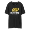 T-shirt de sport Skechers à col rond et manches courtes pour homme, noir