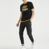 T-shirt de sport Skechers à col rond et manches courtes pour homme, noir