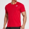 T-shirt de sport Skechers pour homme, à manches courtes, en tricot, rouge clown