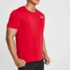 T-shirt de sport Skechers pour homme, à manches courtes, en tricot, rouge clown