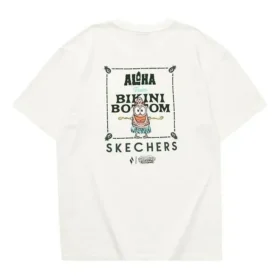 T-shirt graphique Skechers x Bob l&rsquo;éponge « Blanc Vert »