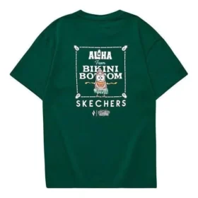 T-shirt graphique Skechers x Bob l&rsquo;éponge « Vert Blanc »