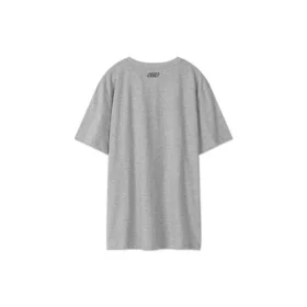 T-shirt à manches courtes en tricot Skechers pour homme, imprimé logo, couleurs contrastées, gris