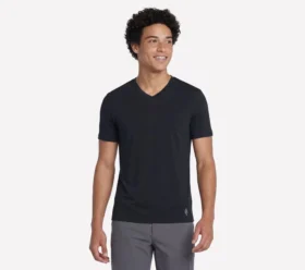 T-shirt à manches courtes et col en V GO DRI Pima