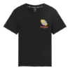 T-shirt à manches courtes imprimé, respirant, style couple, noir