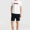 T-shirt à manches courtes imprimé Skechers pour homme, blanc