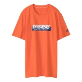 T-shirt à manches courtes imprimé Skechers pour homme, rouge