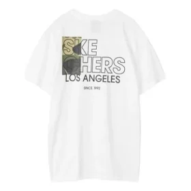 T-shirt à manches courtes Skechers Printing S Knit pour homme, blanc