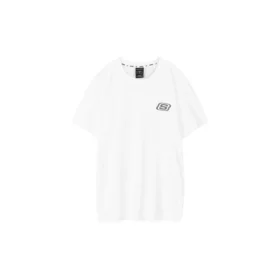 T-shirt à manches courtes Skechers Printing S Knit pour homme, blanc