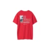 T-shirt à manches courtes Skechers Printing S Knit pour homme, rouge racing