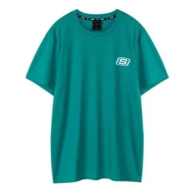 T-shirt à manches courtes Skechers Printing S Knit pour homme, vert