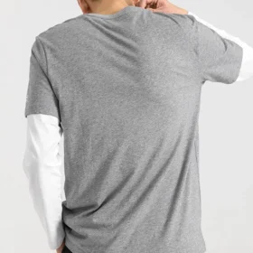 T-shirt à manches courtes Skechers Sport Alphabet Printing pour homme, gris