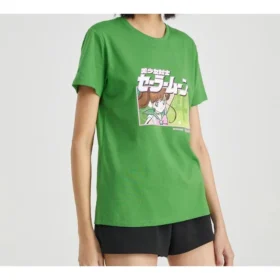 T-shirt à manches courtes vert Sailor Moon Crossover SS20