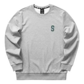 T-shirt à manches longues imprimé de lettres « Gris »