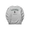 T-shirt à manches longues imprimé de lettres « Gris »