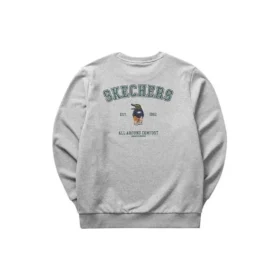 T-shirt à manches longues imprimé de lettres « Gris »