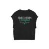 T-shirt sans manches décontracté à motif « Noir »