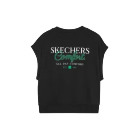 T-shirt sans manches décontracté à motif « Noir »