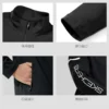 Veste anti-UV imprimée de lettres « Noir Blanc »