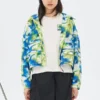 Veste à capuche décontractée camouflage « Vert Bleu »